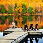 Ridgefield House - Wooden dock on autumn lake